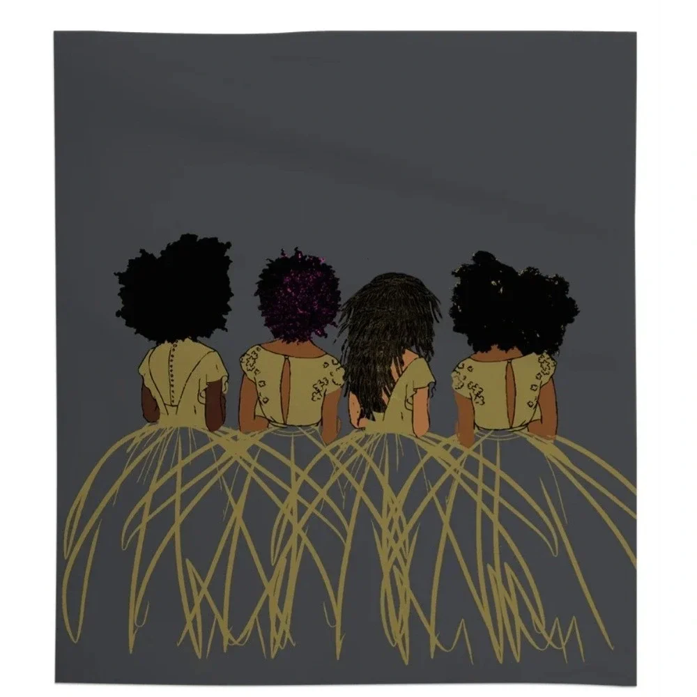 Grey Queen Size Pardon My Fro Duvet Cover